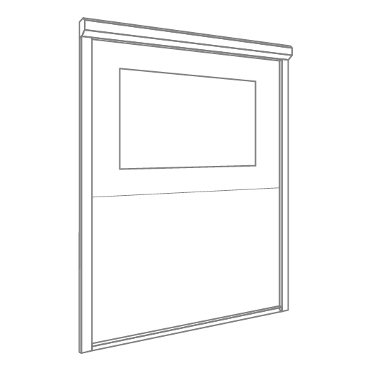 Ejemplo de puerta industrial con con mirilla rectangular