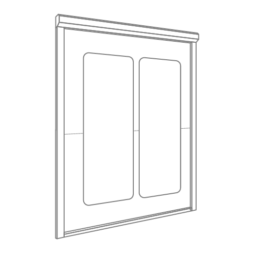 Ejemplo de puerta industrial con doble mirilla vertical
