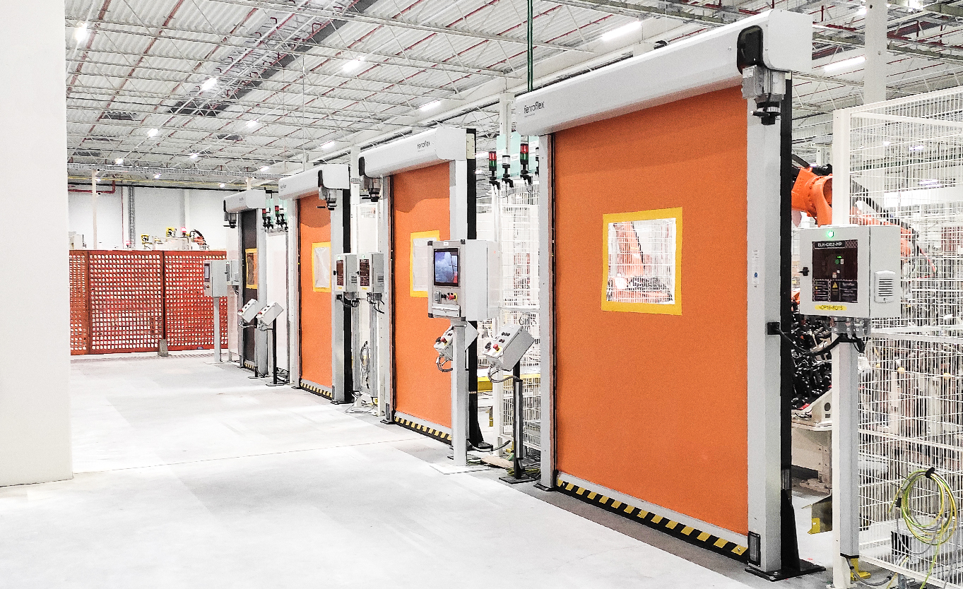 view of high-speed doors for automated production lines