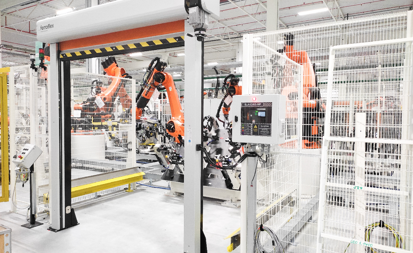 vista de portas rápidas para linhas de produção automatizadas