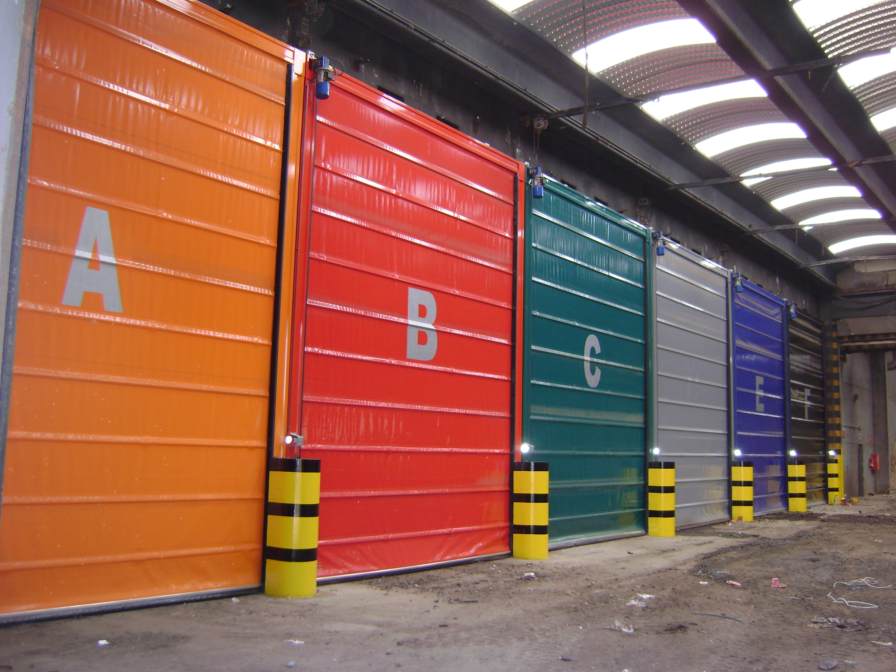 high-speed doors at the premises of the waste company cepsa