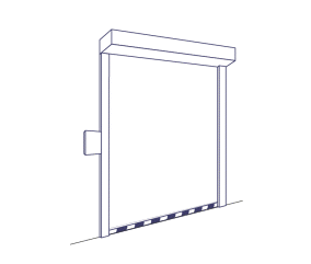 gif of high-speed doors for cold storage